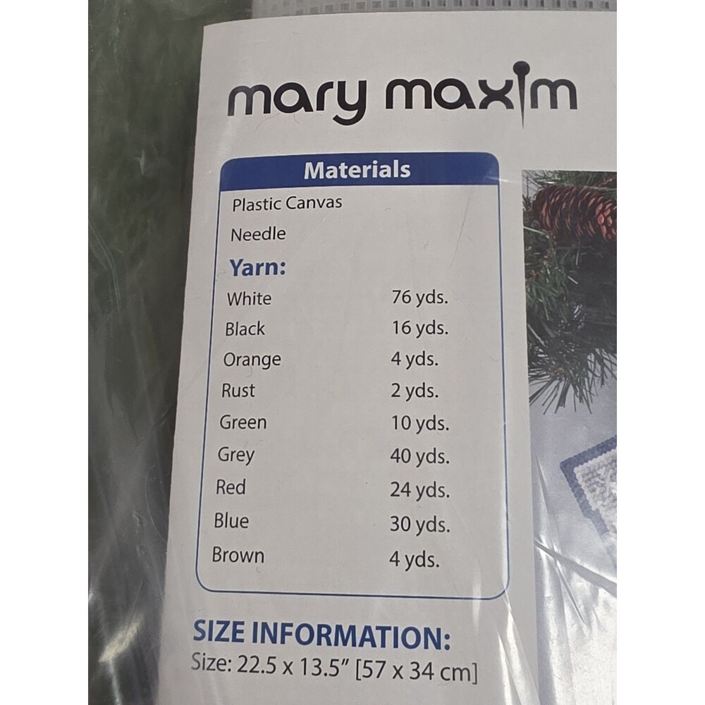 Mary Maxim Snowman Stocking  Plastic Canvas Kit #28391 22.5 x 13.5" New Sealed - Picture 2 of 7
